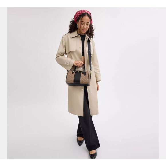 Rowan Satchel Bag In Signature Canvas CW376 - Picture 3 of 5